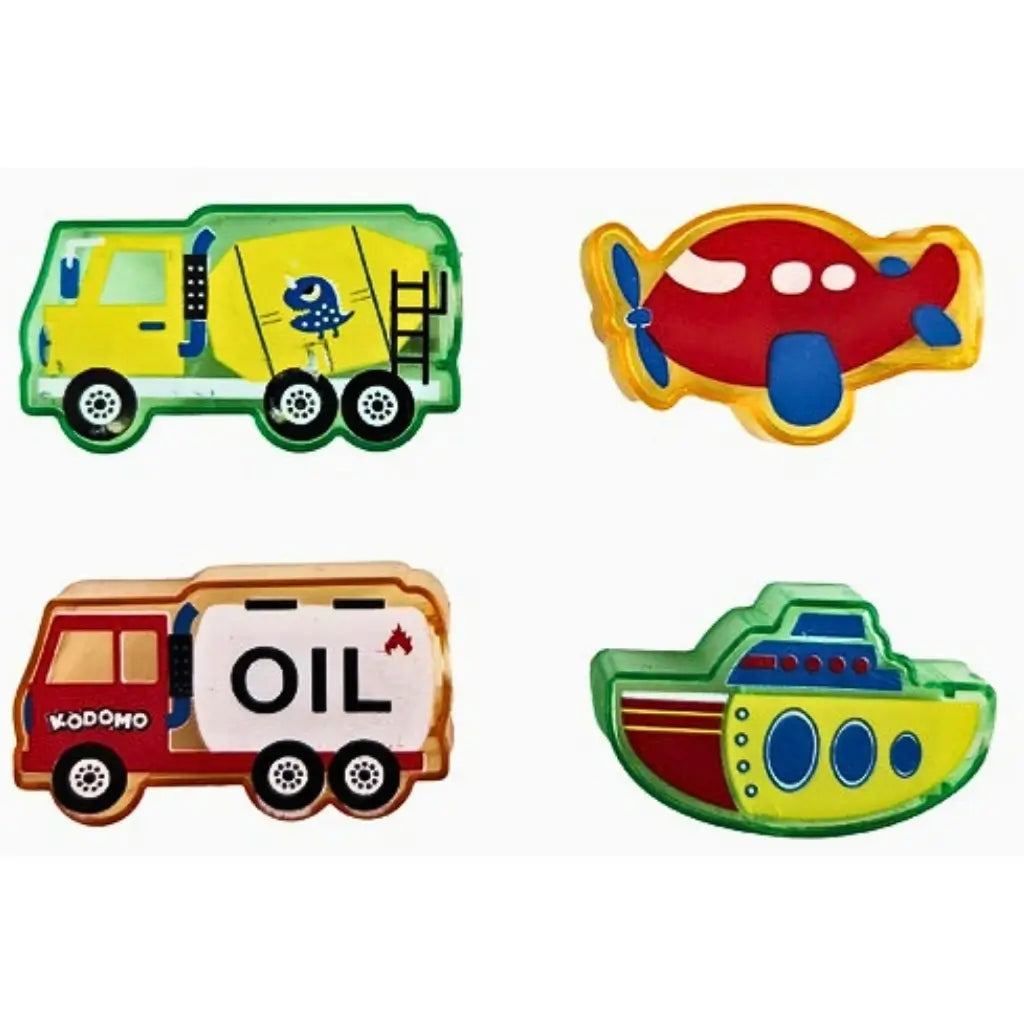 Transport themed pencil sharpeners for kids