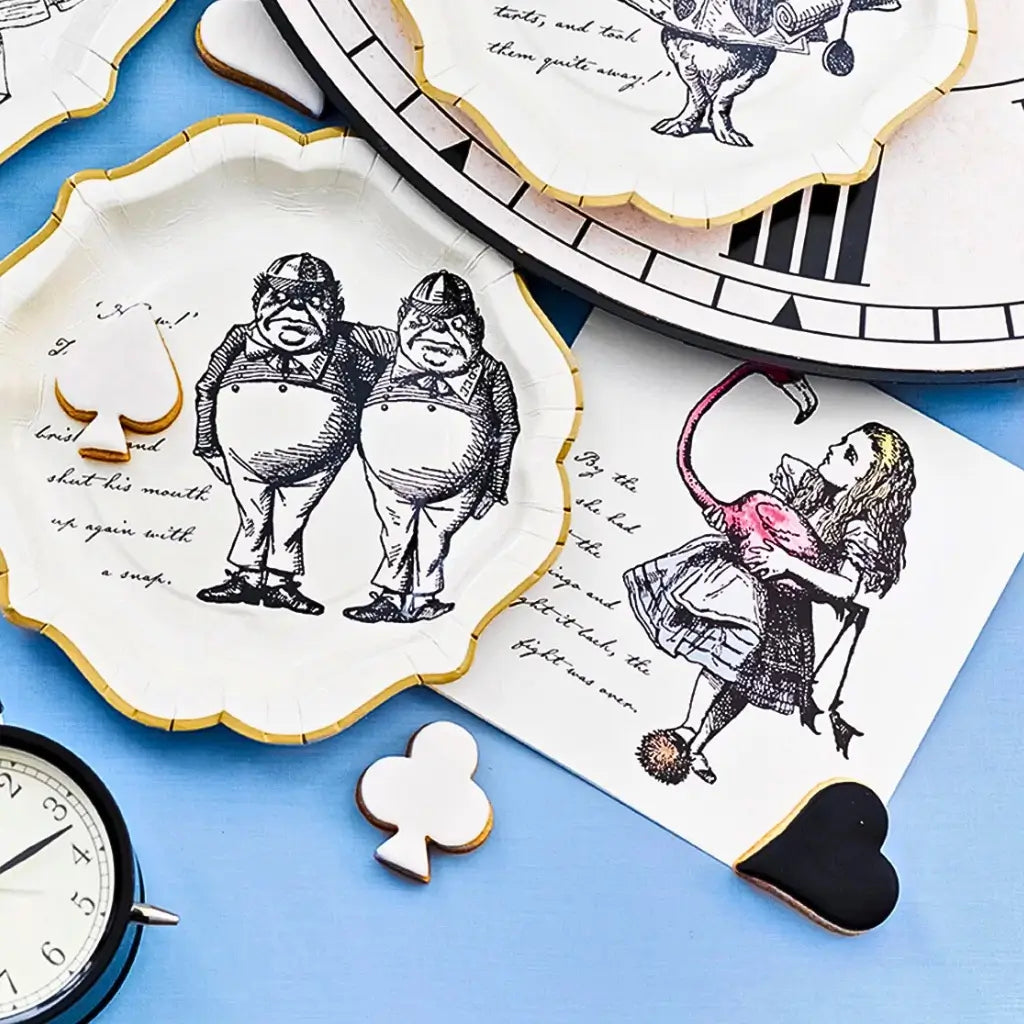 Alice in Wonderland flamingo paper napkins pack of 20