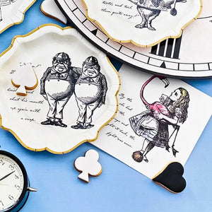 Alice in Wonderland flamingo paper napkins pack of 20