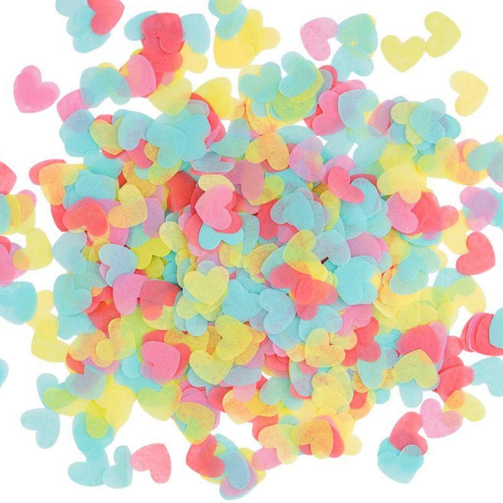 Tutti Frutti Heart Confetti Mix – Baby Blue, Red, Pink & Yellow 20g