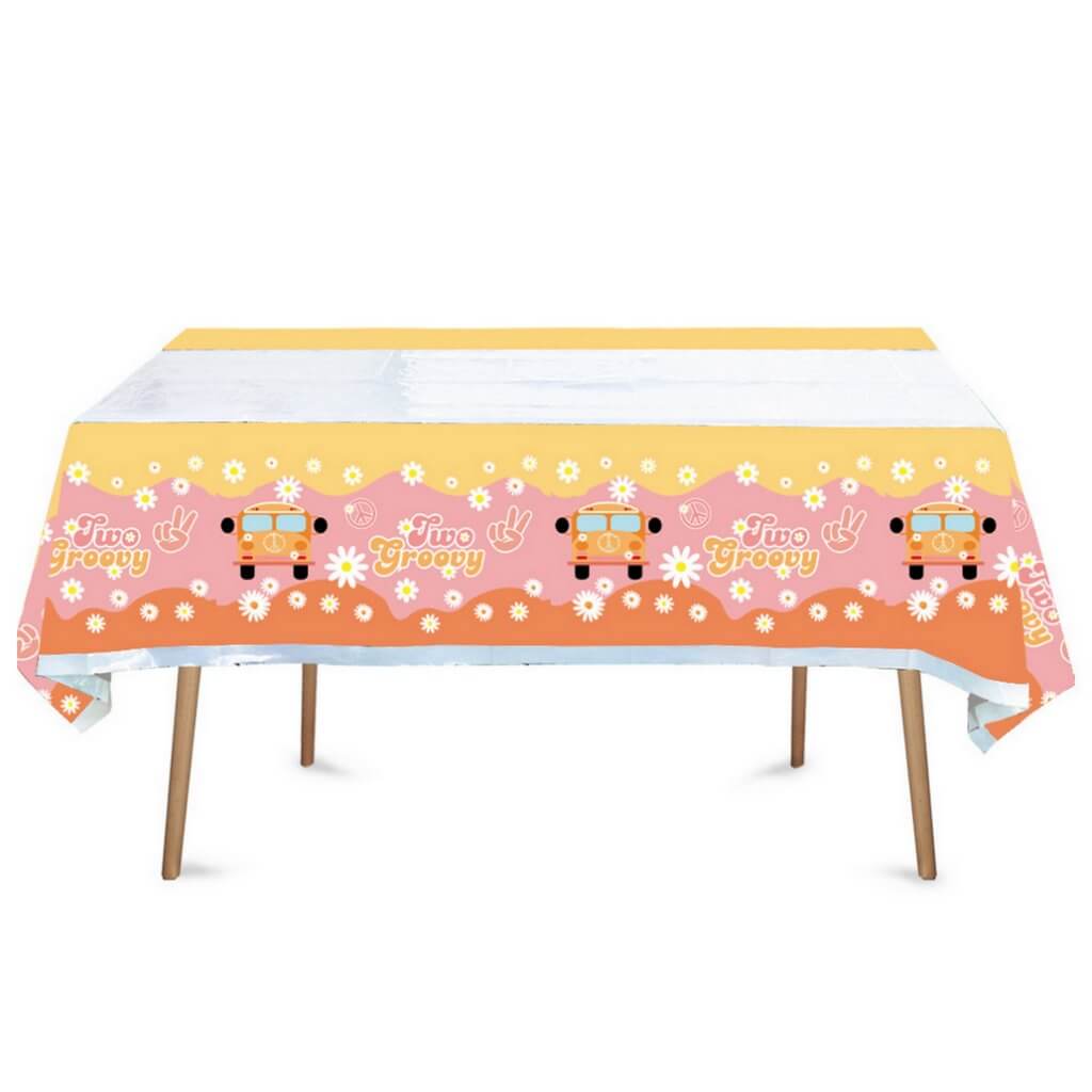 Retro Two Groovy Plastic Tablecover