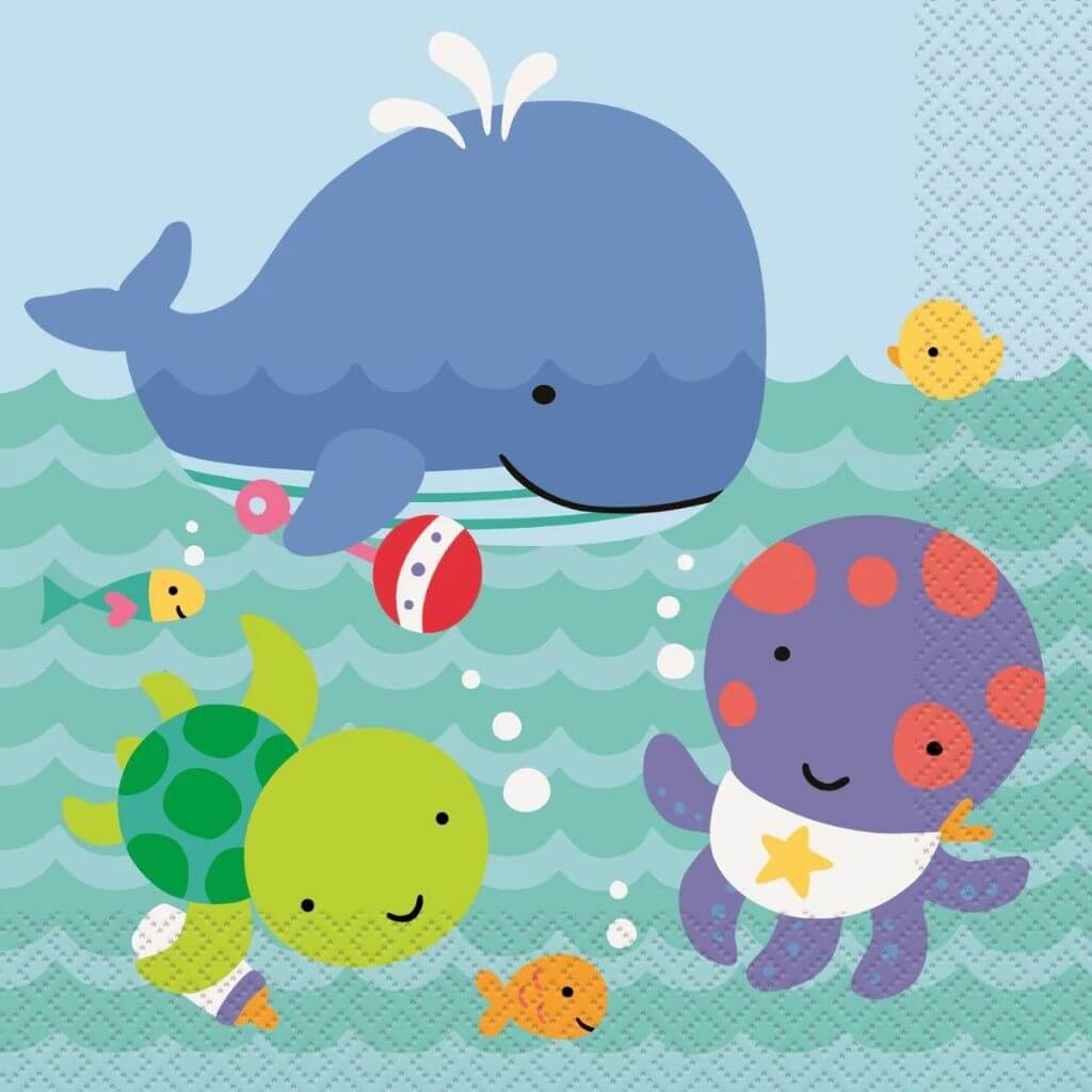 Under The Sea Pals Luncheon Paper Napkins 16pk