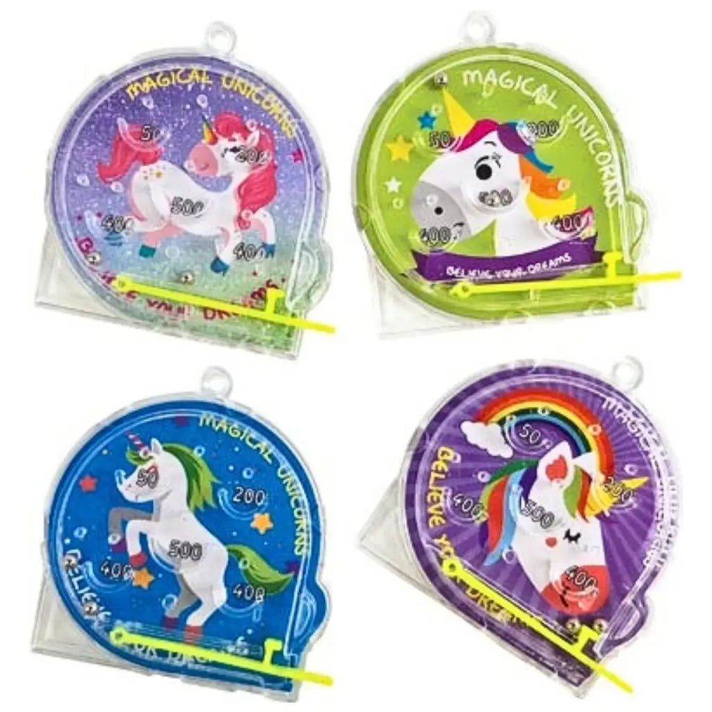 Unicorn mini pinball game party favours