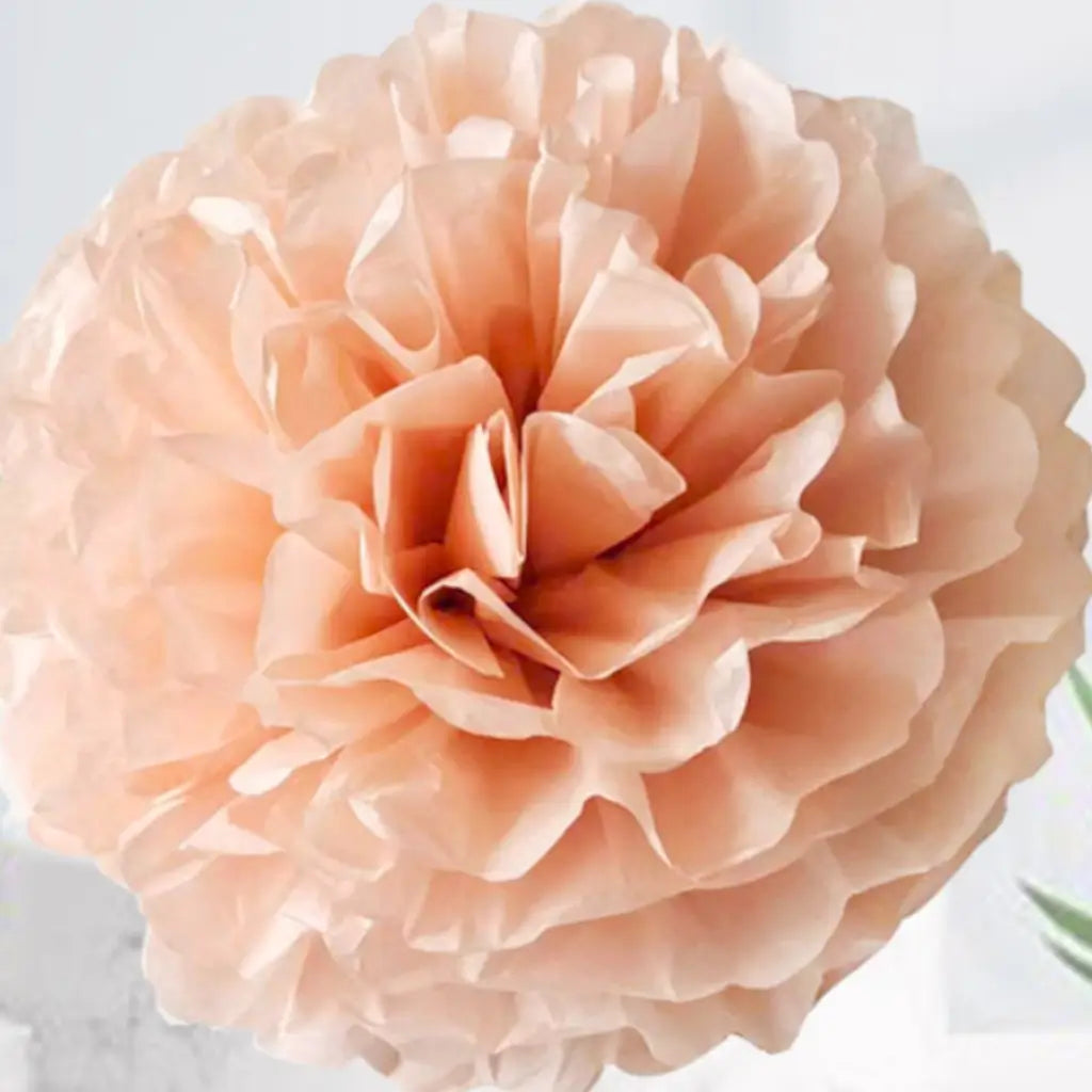 Vintage Peach Tissue Paper Pom Pom