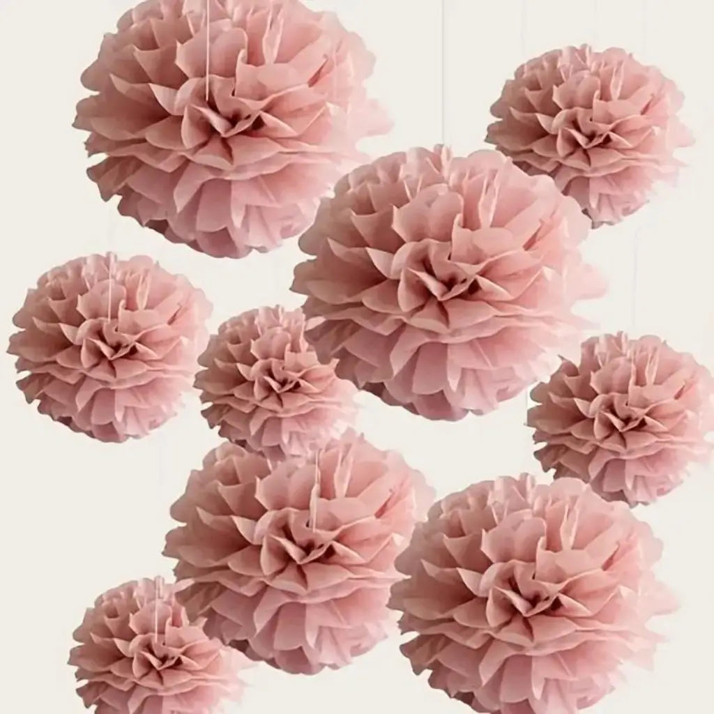 Vintage Rose Tissue Paper Pom Pom