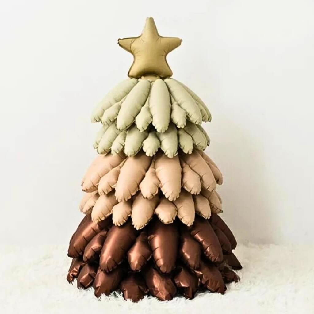 Vintage retro Christmas tree balloon 3D air-filled freestanding decoration