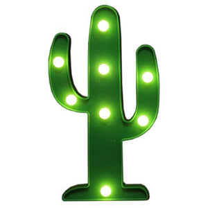 Green Cactus LED Light
