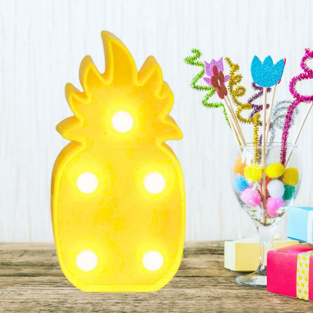 Yellow Pineapple LED Light