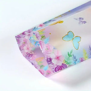 Watercolour Purple Floral Butterfly Loot Bags 10pk