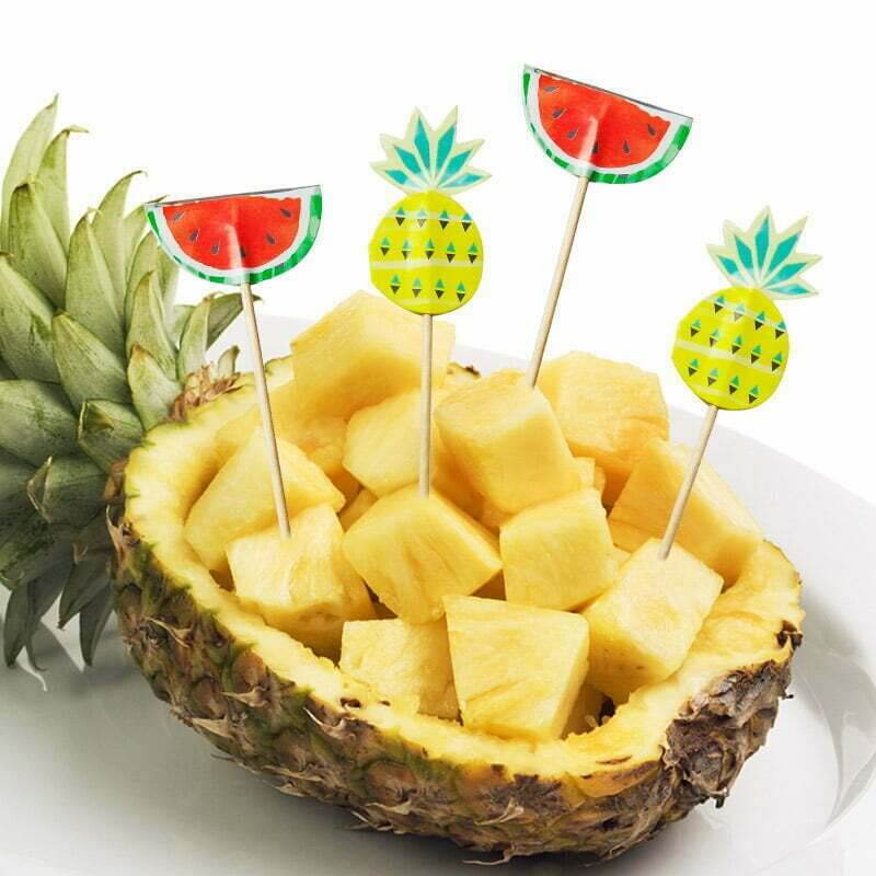 Watermelon & Pineapple Cupcake Picks 12 Pack