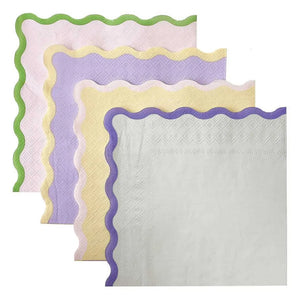 Wavy Pastel Napkins 16pk