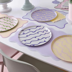 Wavy Pastel Paper Plates 8pk