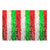 Wavy Red, Green &amp; Silver Foil Fringe Party Table Skirt Table Decorations.