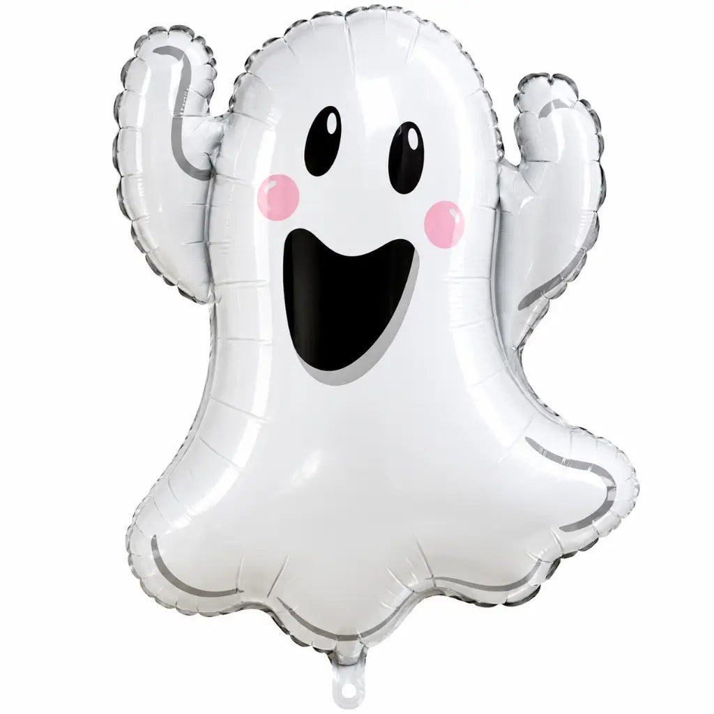 Happy Laughing White Ghost Foil Balloon