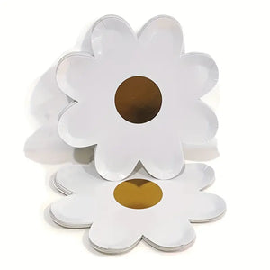 White Daisy Paper Plates 17cm 10pk