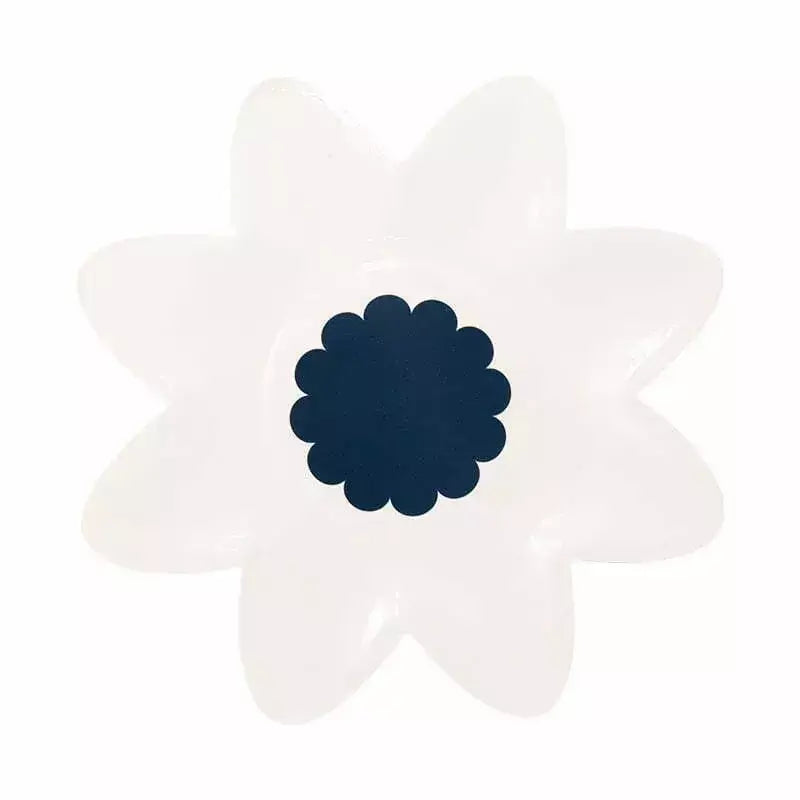 White Daisy Flower Paper Plates 8pk