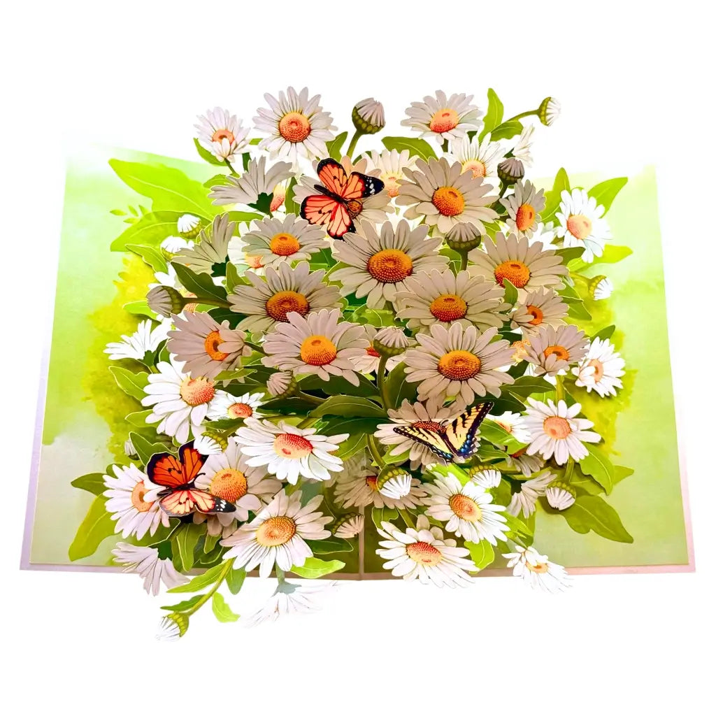 Butterfly and daisy 3D flower card