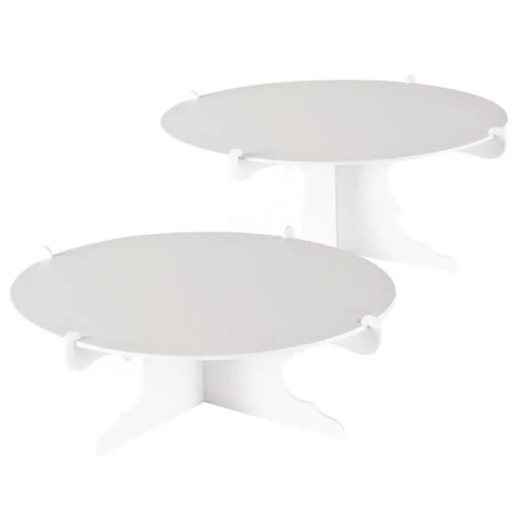 White dessert stands set of two