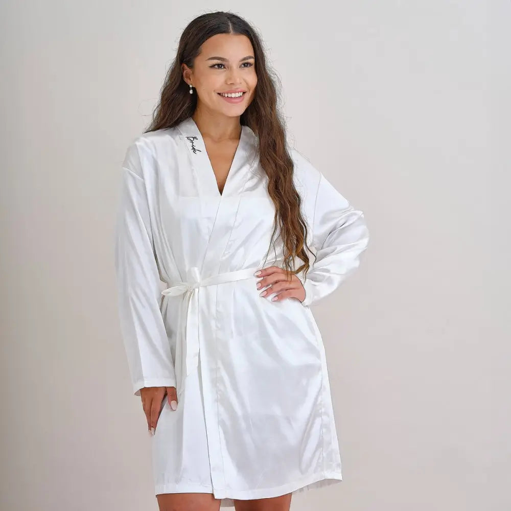 Embroidered silk dressing gown best sale