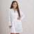 White Embroidered Bride Hen Party Dressing Gown