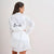 White Embroidered Bride Hen Party Dressing Gown