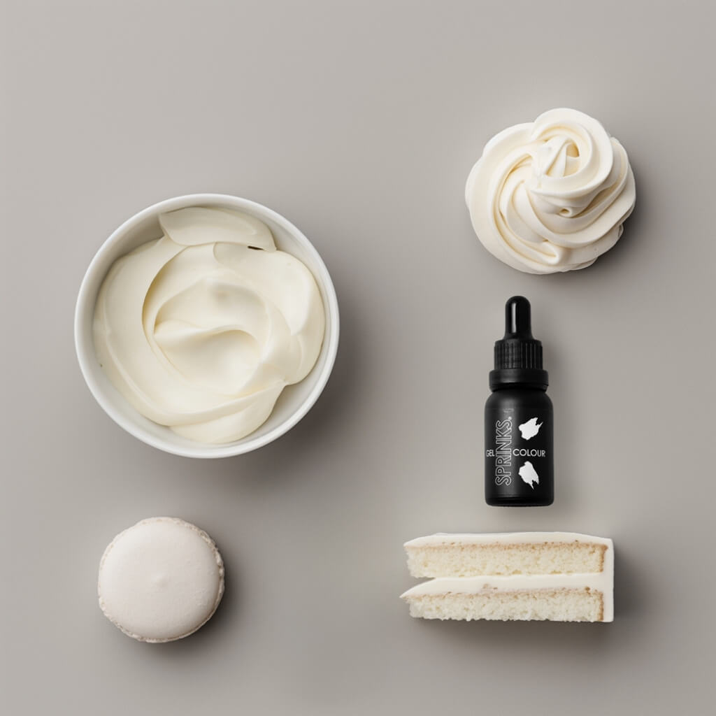 Sprinks white gel food colouring 15ml bottle