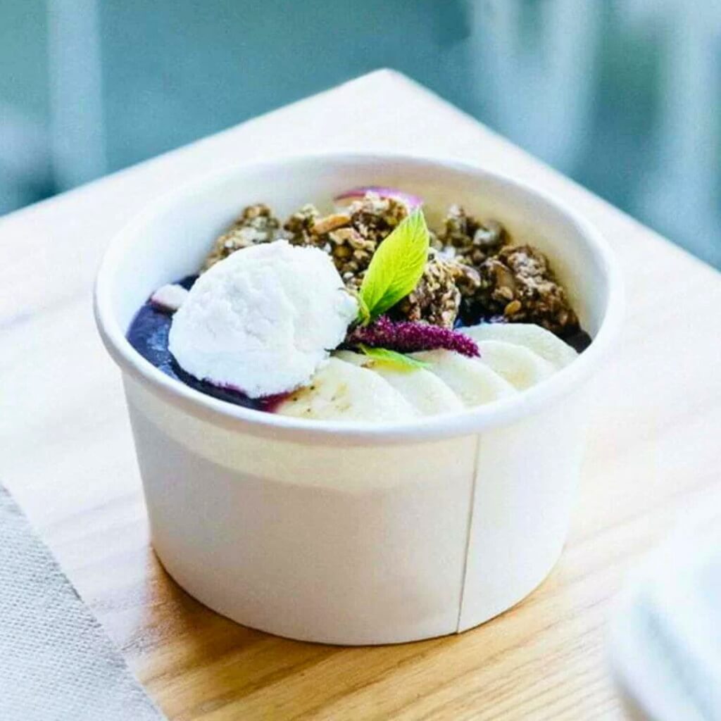 White Ice Cream Paper Cups 355ml 24pk