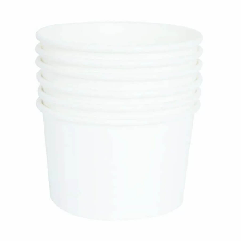 White Ice Cream Paper Cups 355ml 24pk