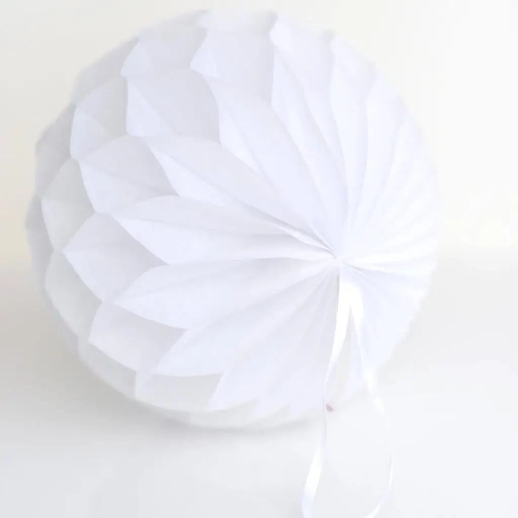 Decorative White Paper Honeycomb Ball