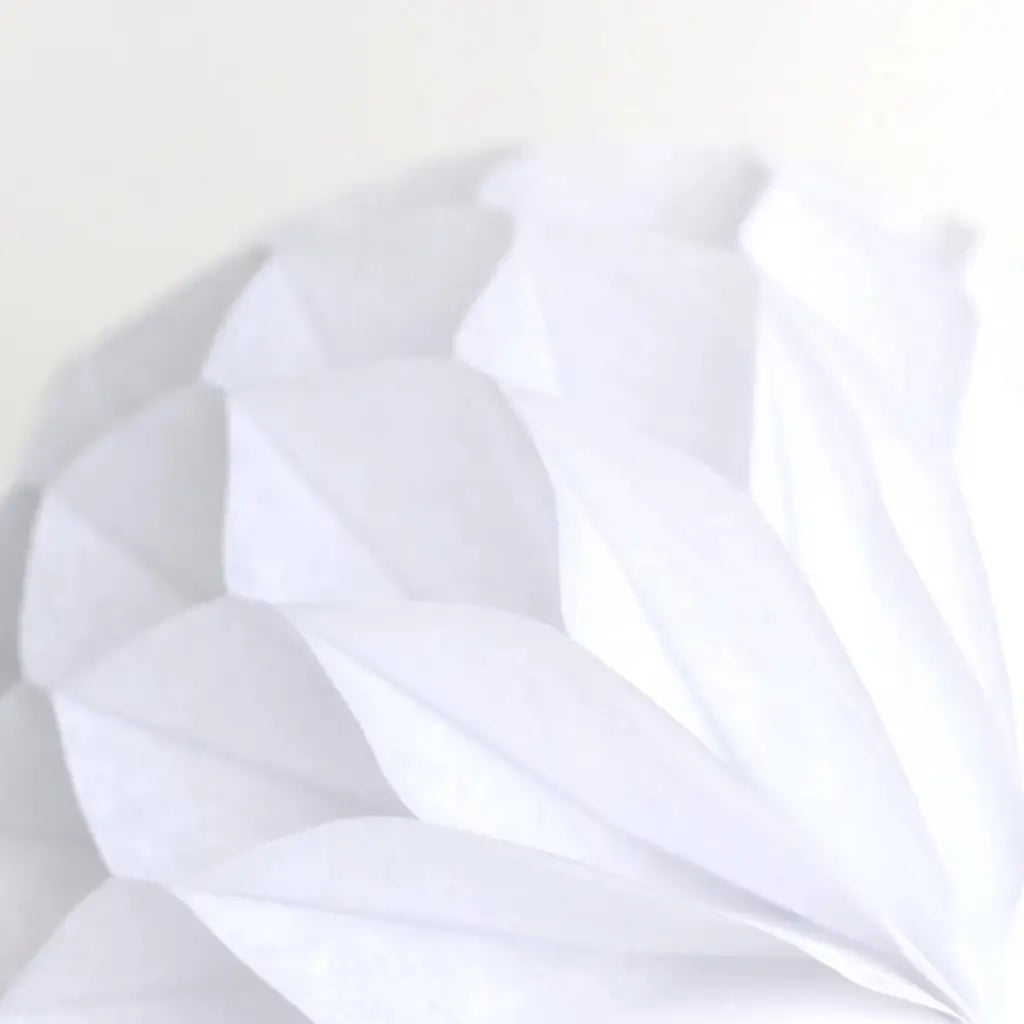 Decorative White Paper Honeycomb Ball