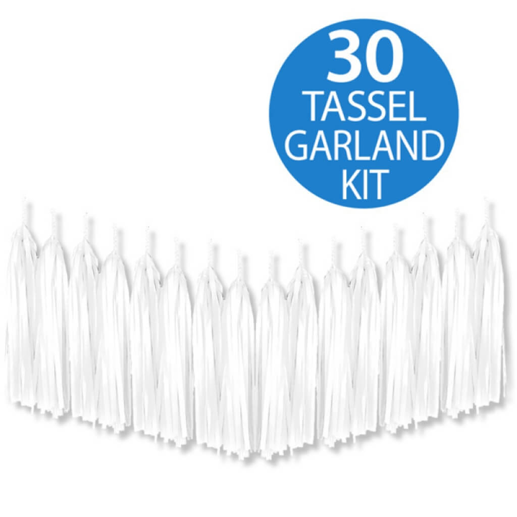 White Paper Tassel Garland 30 pack wedding birthday party decorations