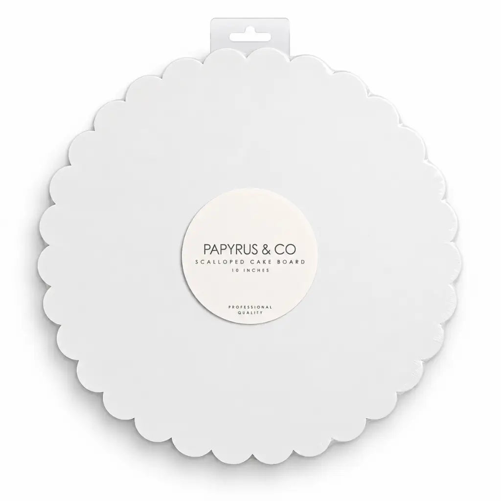 White 25.4cm cake board for birthdays and special celebrations