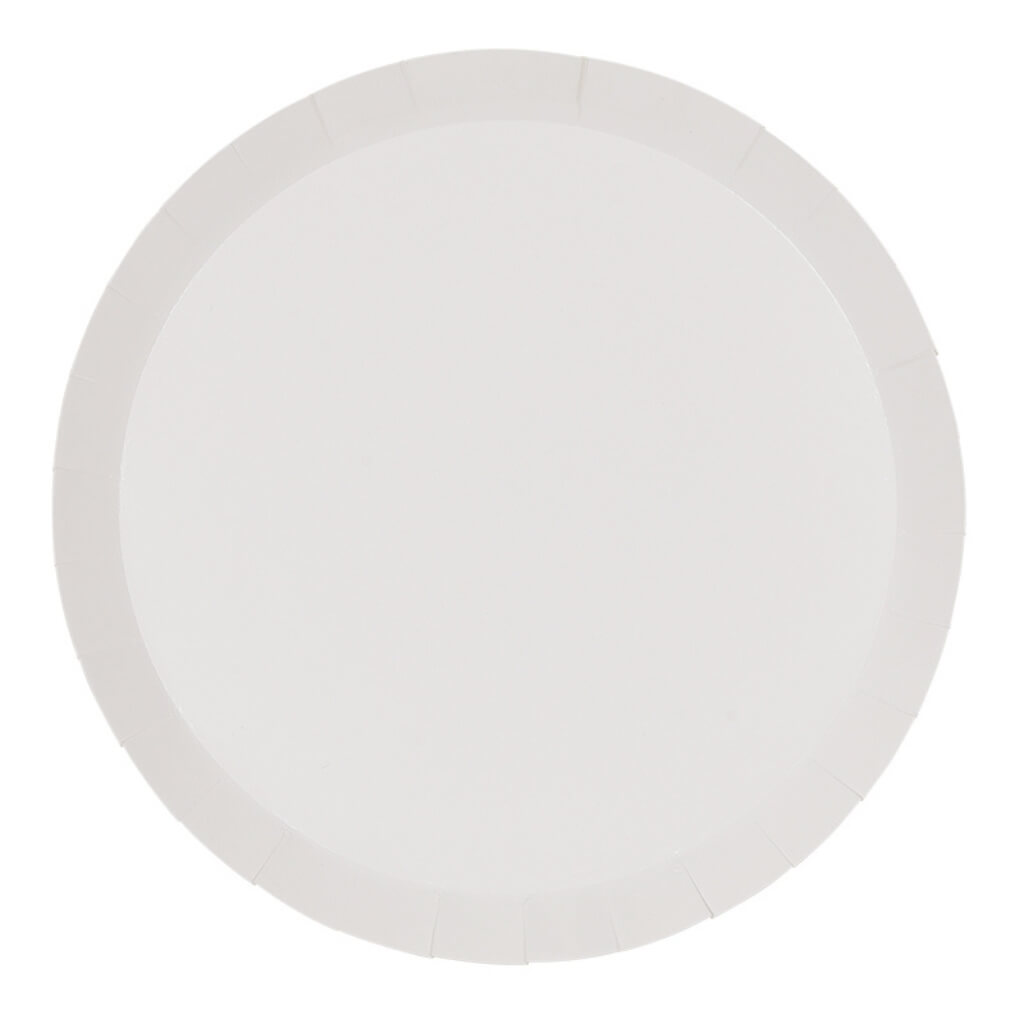 White Round Paper Dinner Plates 9inch 10pk