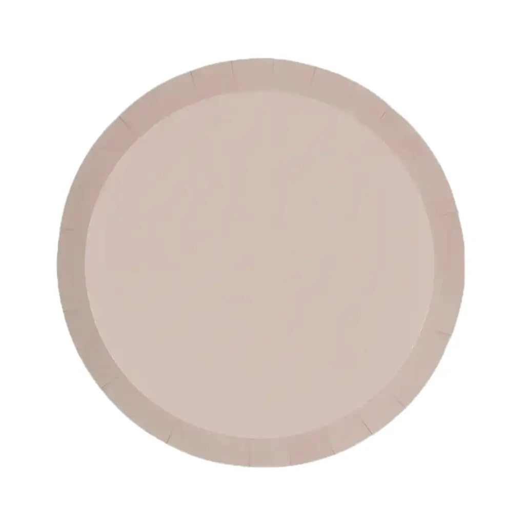 White Sand Round Paper Plates 17inch 20pk