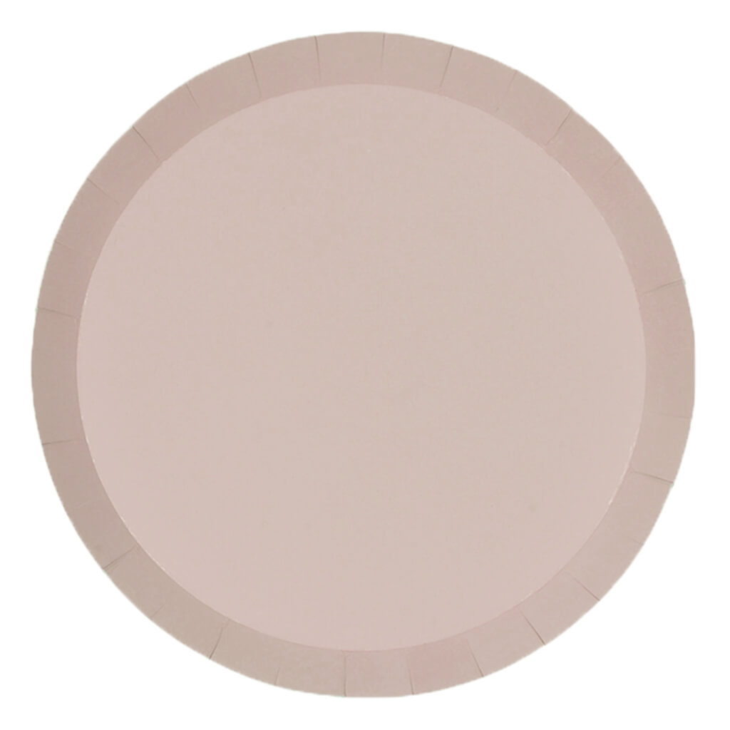 White Sand Round Paper Dinner Plates 9inch 20pk