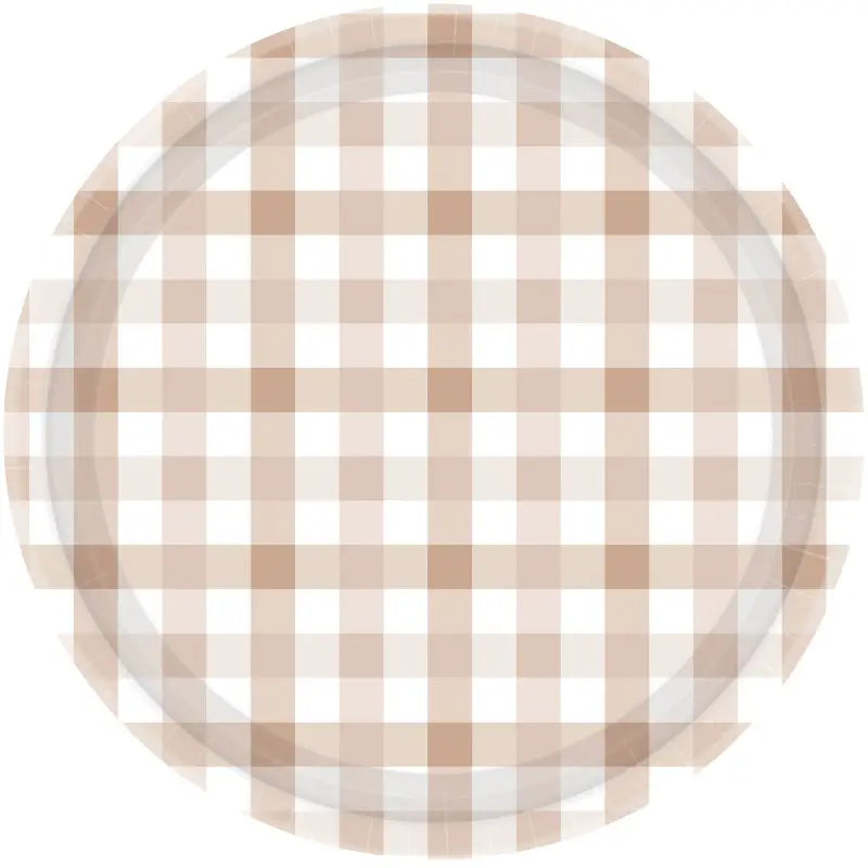 Gingham paper plates discount