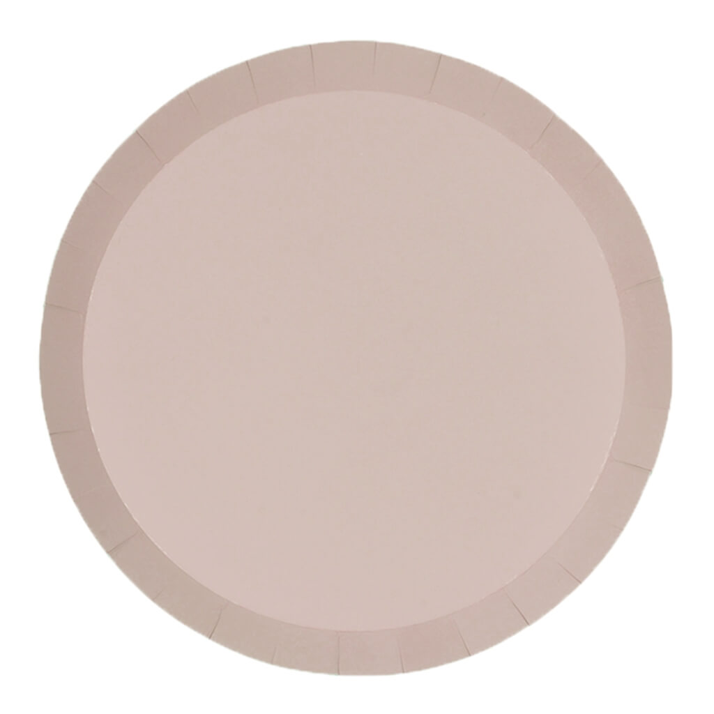 White Sand Round Paper Banquet Plates 10.5inch 20pk