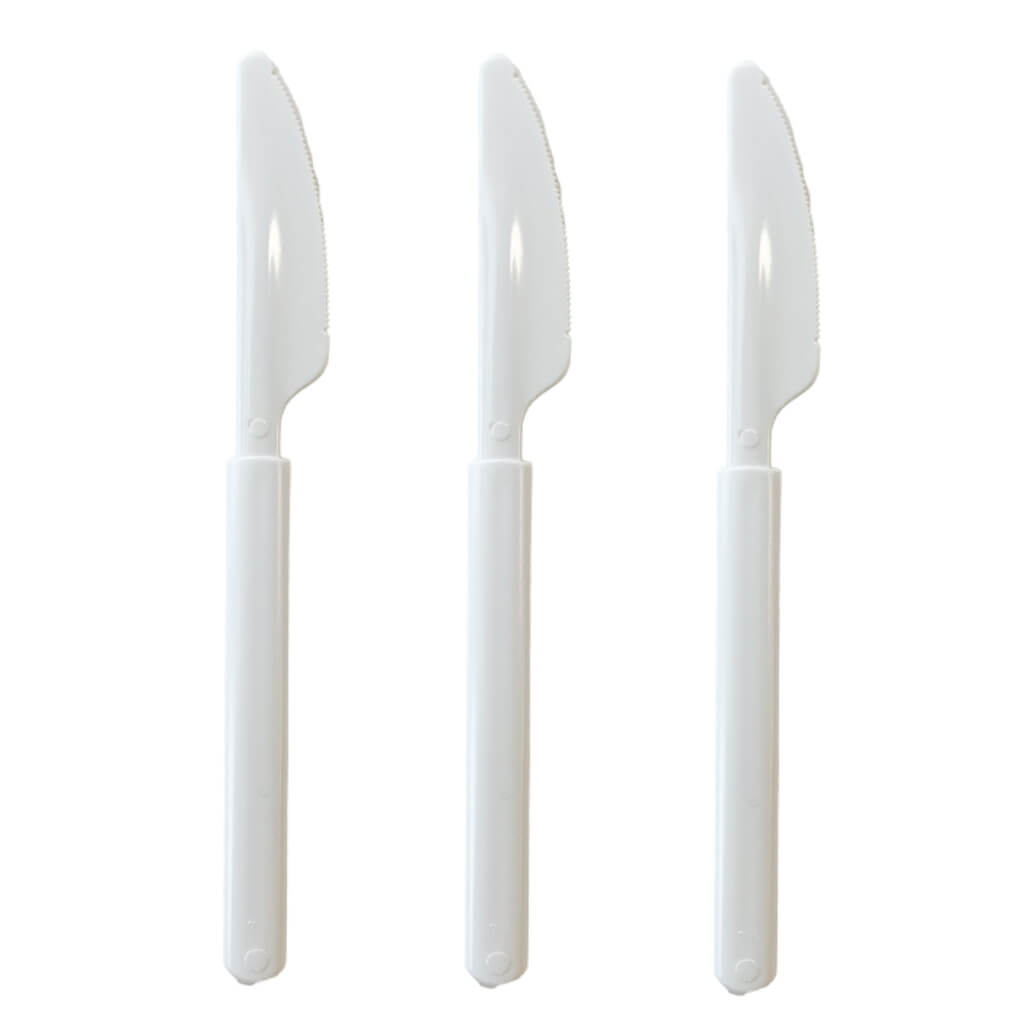 Ultra Heavy Duty White Plastic Knives 20pk