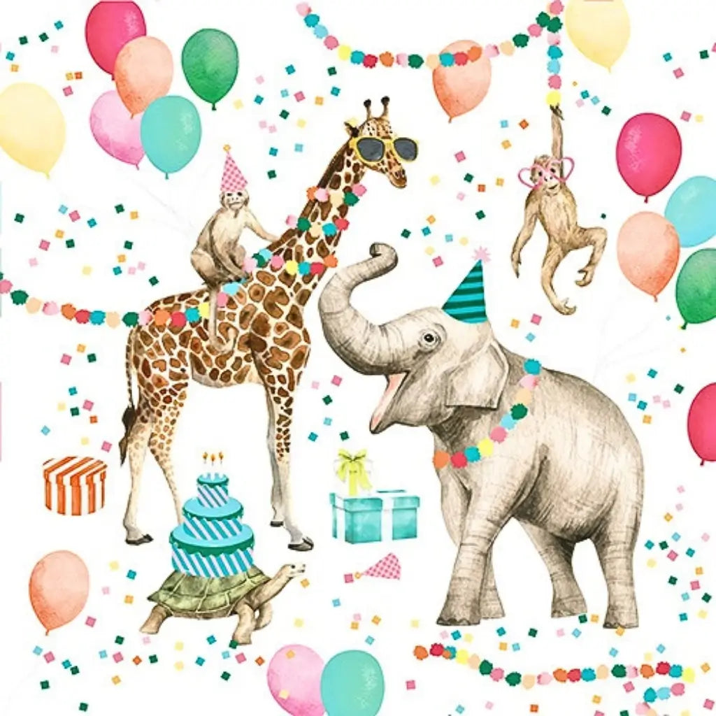 Jungle animal party napkins kids