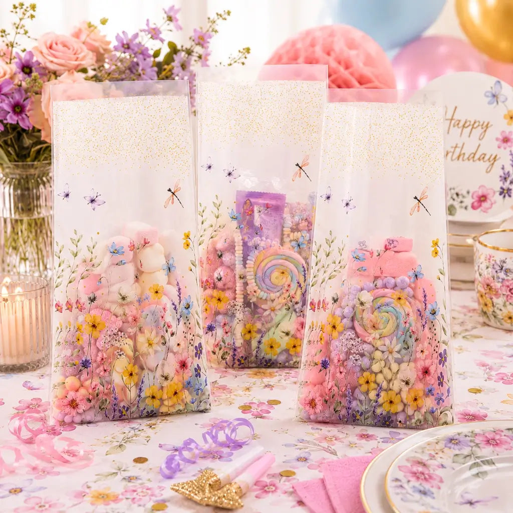 Wildflower Plastic Loot Bags 10pk