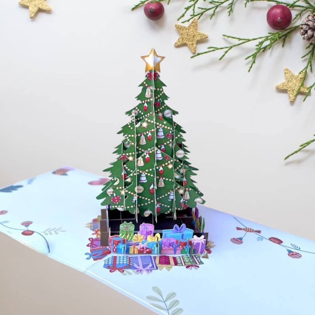 Winter Christmas Tree 3D Pop Up Greeting Card