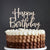 Wooden Happy Birthday Script Cake Topper - Style 1