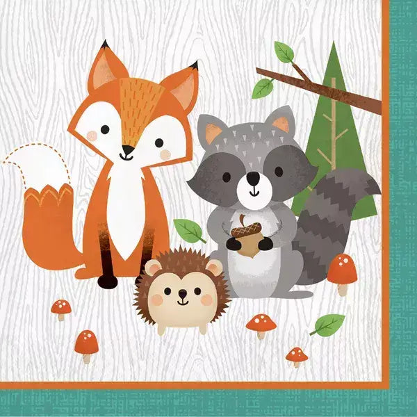 Woodland Animal Luncheon Paper Napkins 16pk