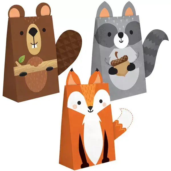 Woodland Animal Paper Treat Bags 8pk