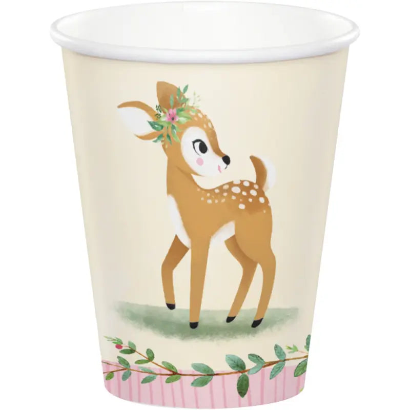 Deer Little One Paper Cups 266ml 8pk