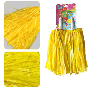 Yellow Cheerleader Pom Poms 2pk