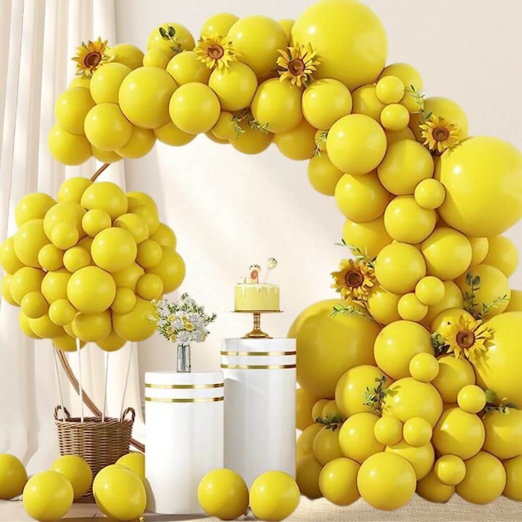 Yellow Latex Balloon Garland 129pcs