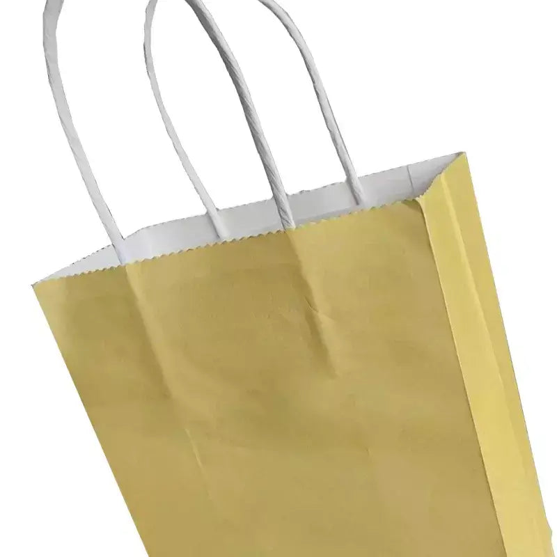 Yellow Paper Gift Bags 4pk