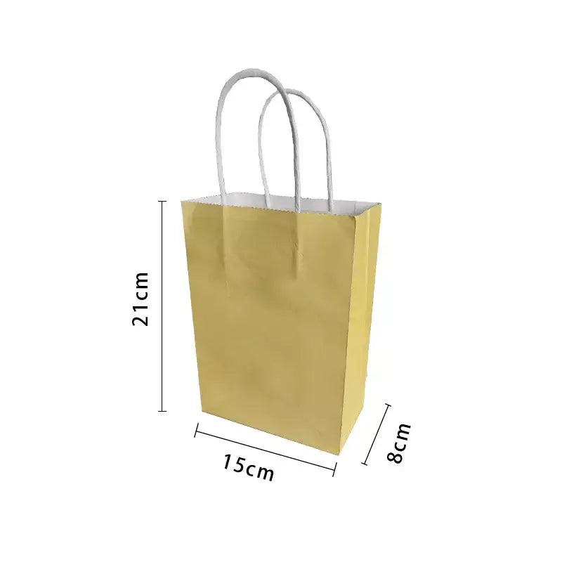Yellow Paper Gift Bags 4pk