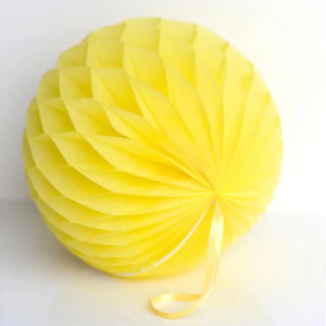 Yellow Paper Honeycomb Ball